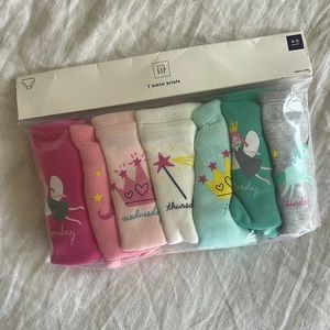 Fairy princess day of the week girls underwear